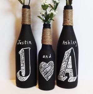 Decoração de casamento com garrafa