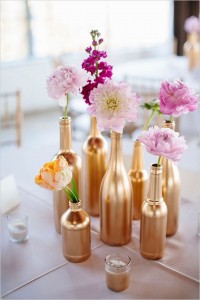 Decoração de casamento com garrafa