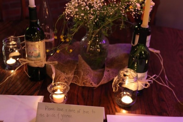 Decoração de casamento com garrafa Decoração de casamento com garrafa