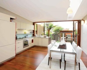 sala de estar e cozinha