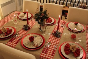Mesa de Natal xadrez