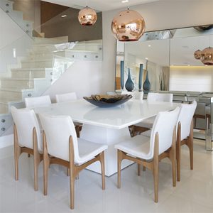 estilos de mesa de jantar de vidro