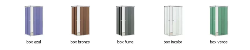 Cores de Box de Vidro