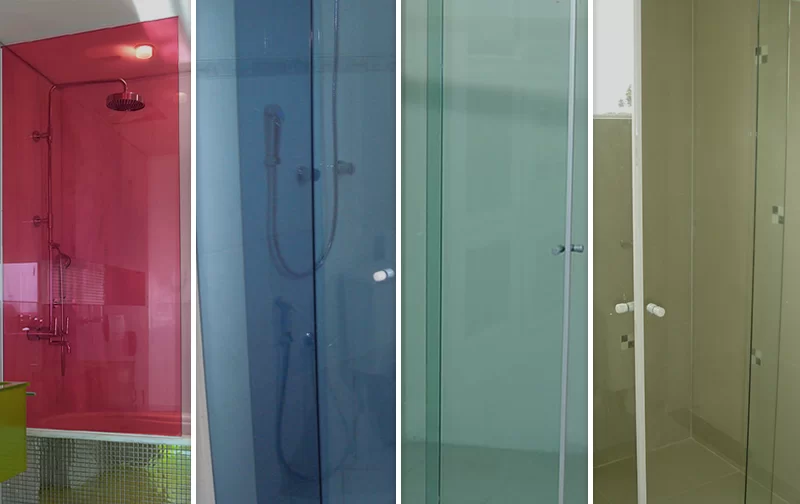 Diferentes cores de Box de vidro