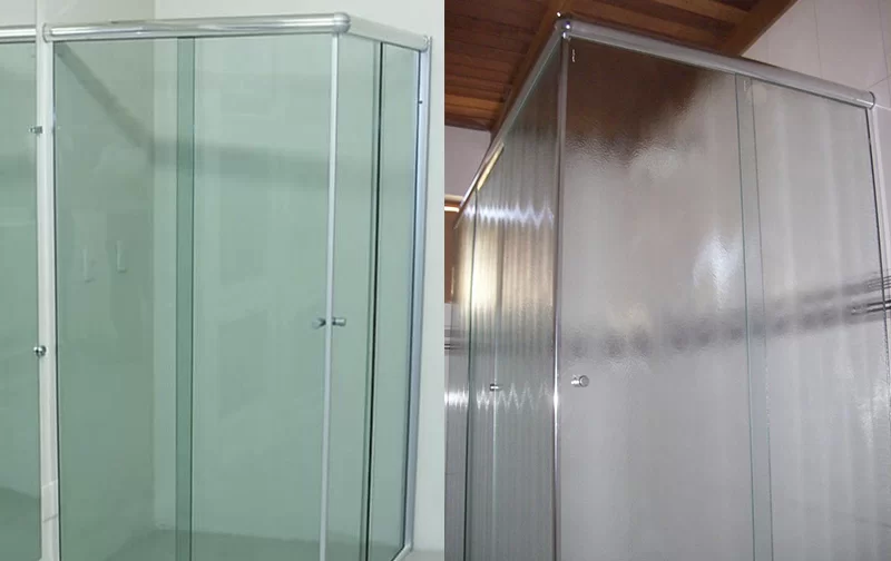 Box de vidro liso ou com textura?