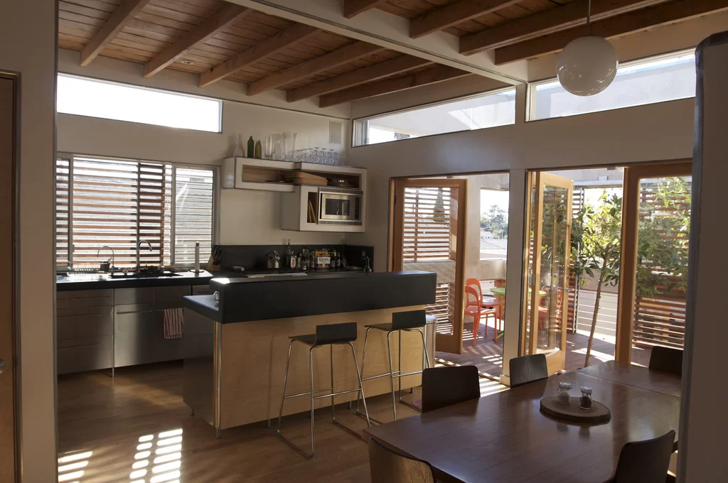 sala de estar e cozinha
