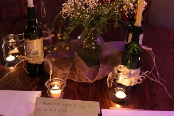 Decoração de casamento com garrafa Decoração de casamento com garrafa