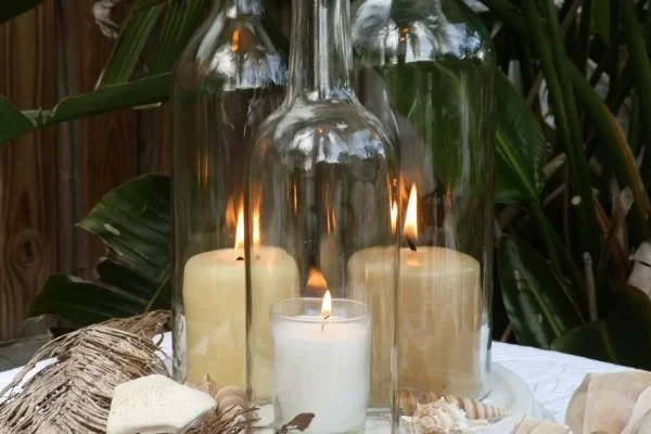 Decoração de casamento com garrafa Decoração de casamento com garrafa