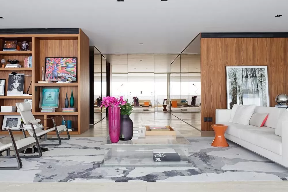 Mesa de centro de vidro