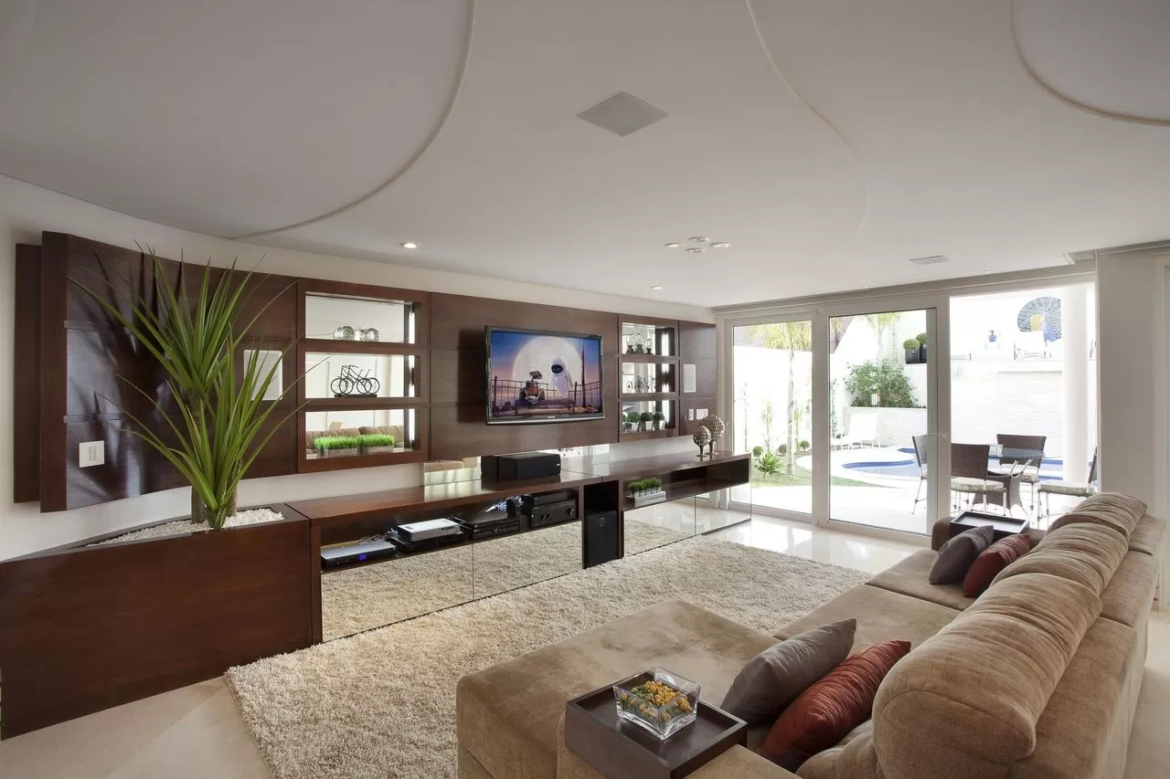 Porta de vidro na sala