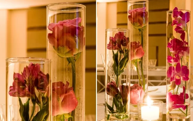 vaso de vidro reutilizado