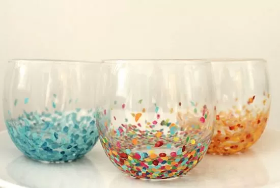 decoração com vidro