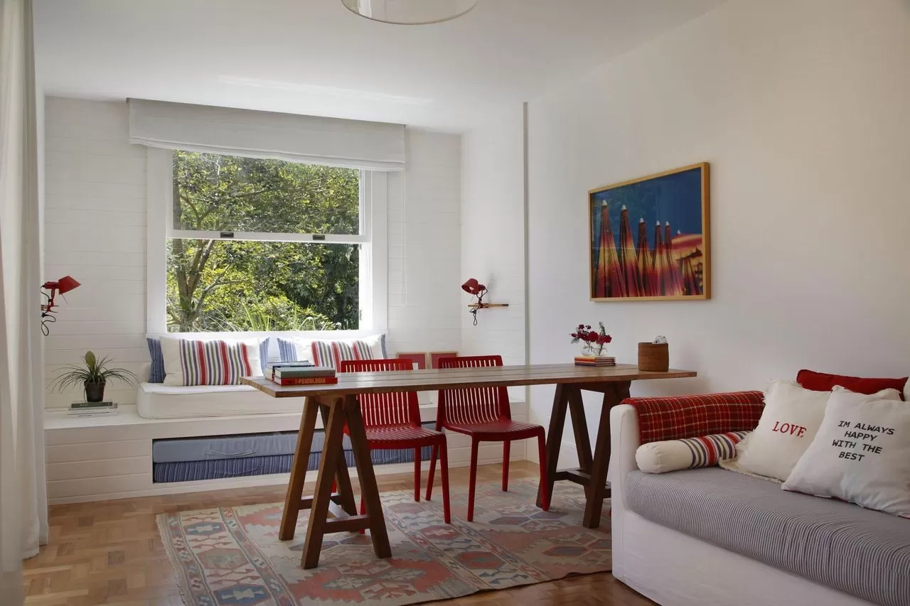 sala de estar janela de vidro