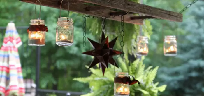 luminária de vidro decoração