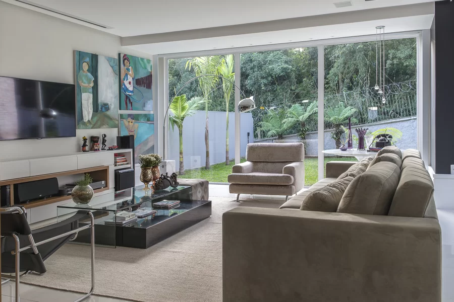 portas de vidro externa