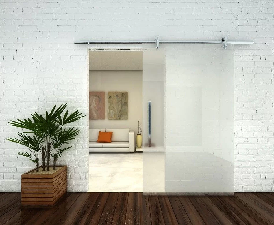 porta de vidro para sala